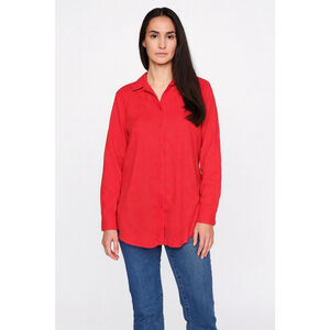 Women's Chico's Red Floral Button Down Shirt Plus Size 16